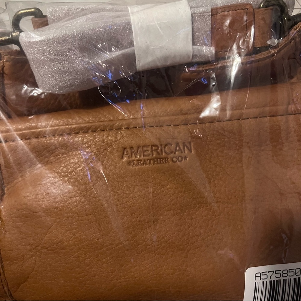 American Leather Co Austin Shoulder Bag Caffe Latte Color - Picture 2 of 10